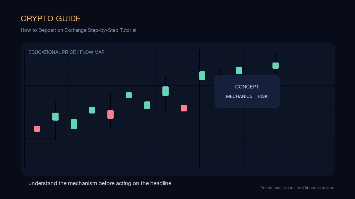 How to Deposit on Exchange Step-by-Step Tutorial: educational cryptocurrency diagram showing the key concepts, risks, and decision points
