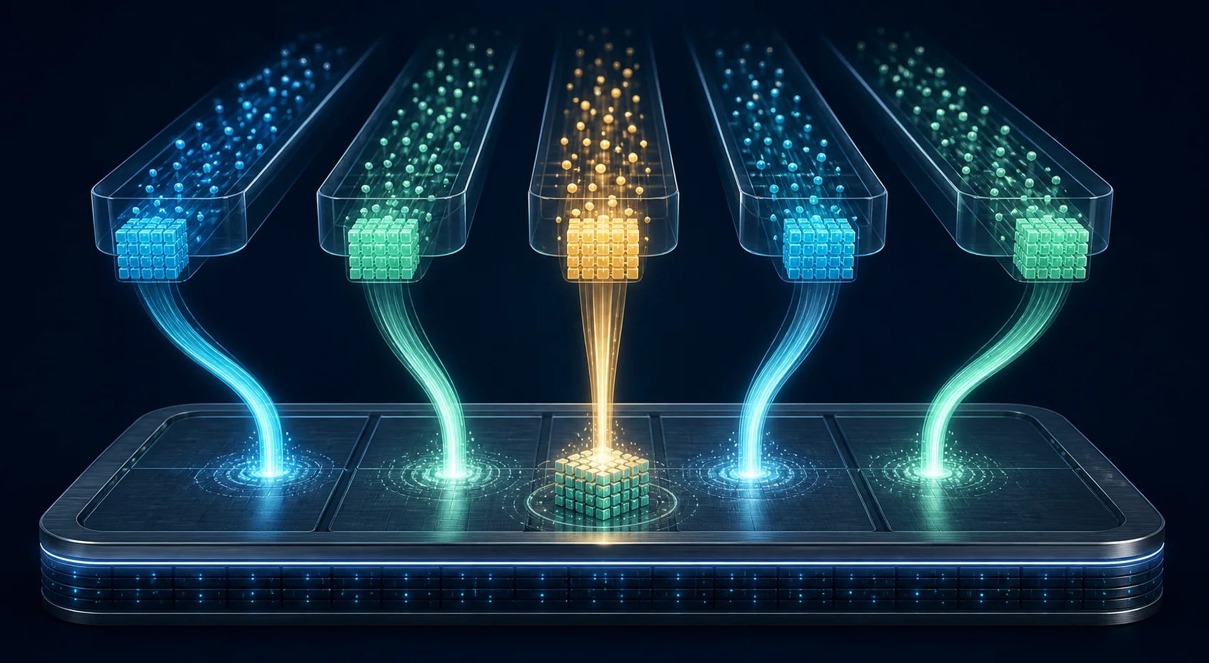 Text-free comparison of Layer 2 transaction batches settling onto a Layer 1 network