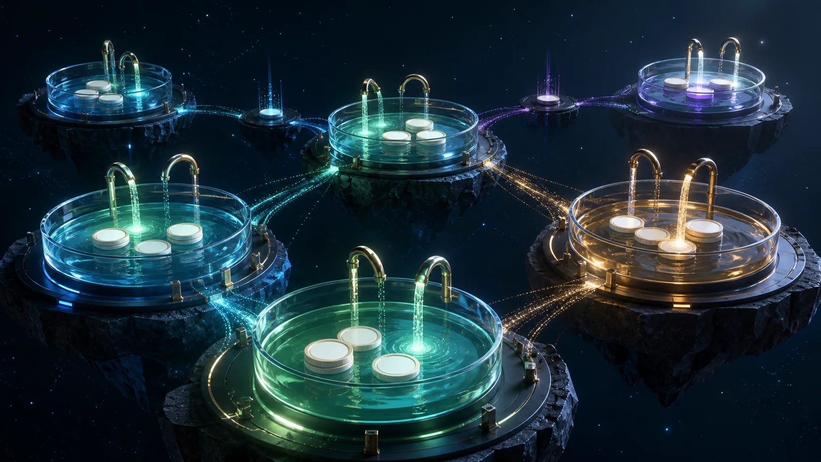 Bridging tokens split between active liquidity and a secure long-term reserve